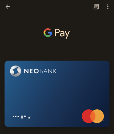 Google Pay（Google ウォレット）のMastercardコンタクトレス