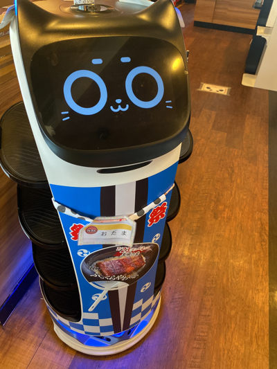 Gusto's cat-shaped catering robot