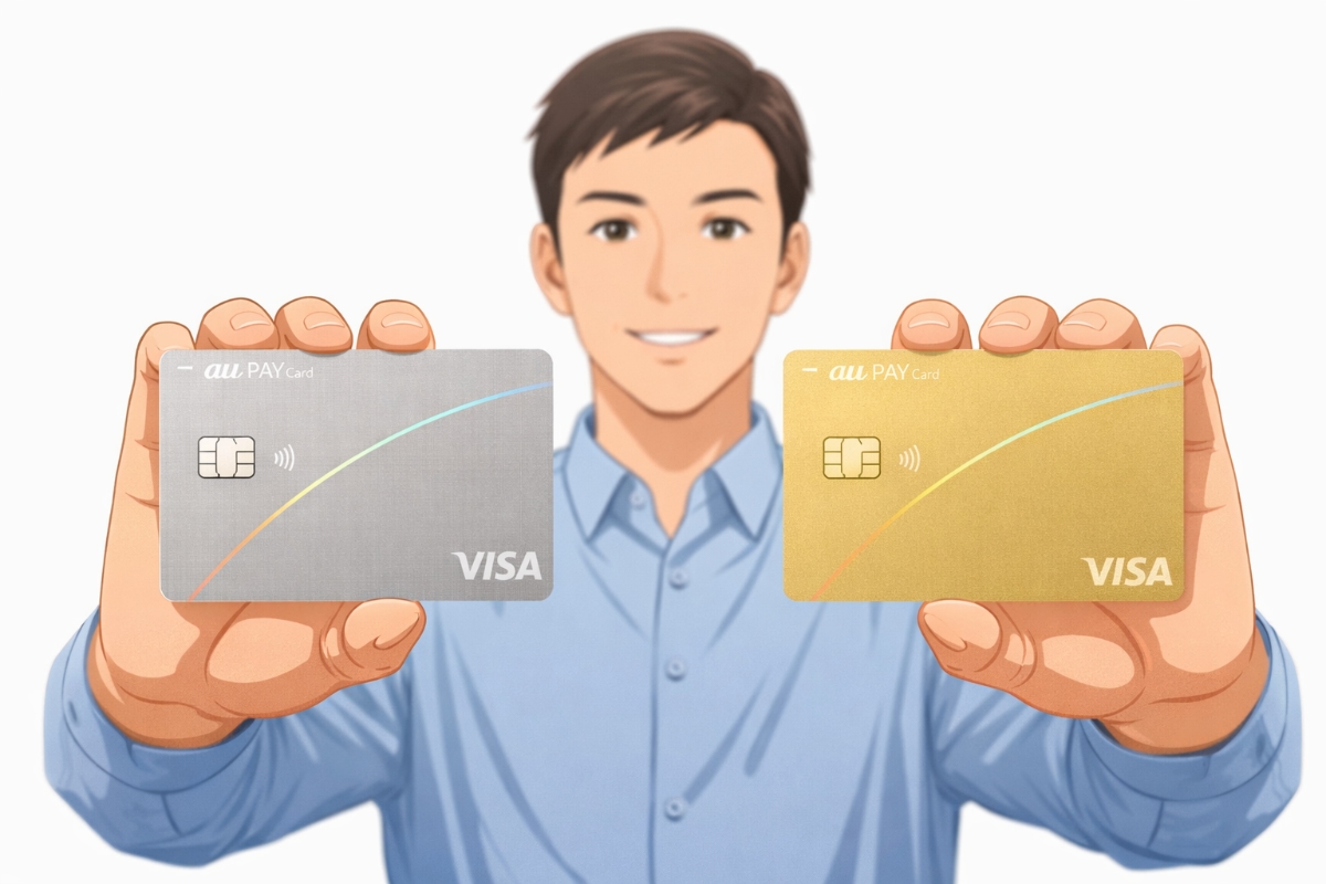 新しいデザインのau PAYカード